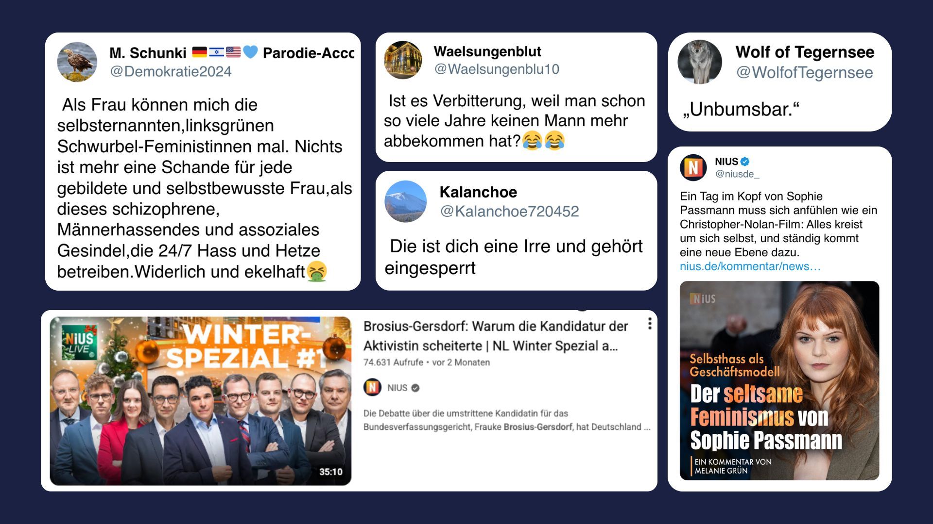 Collage von Tweets